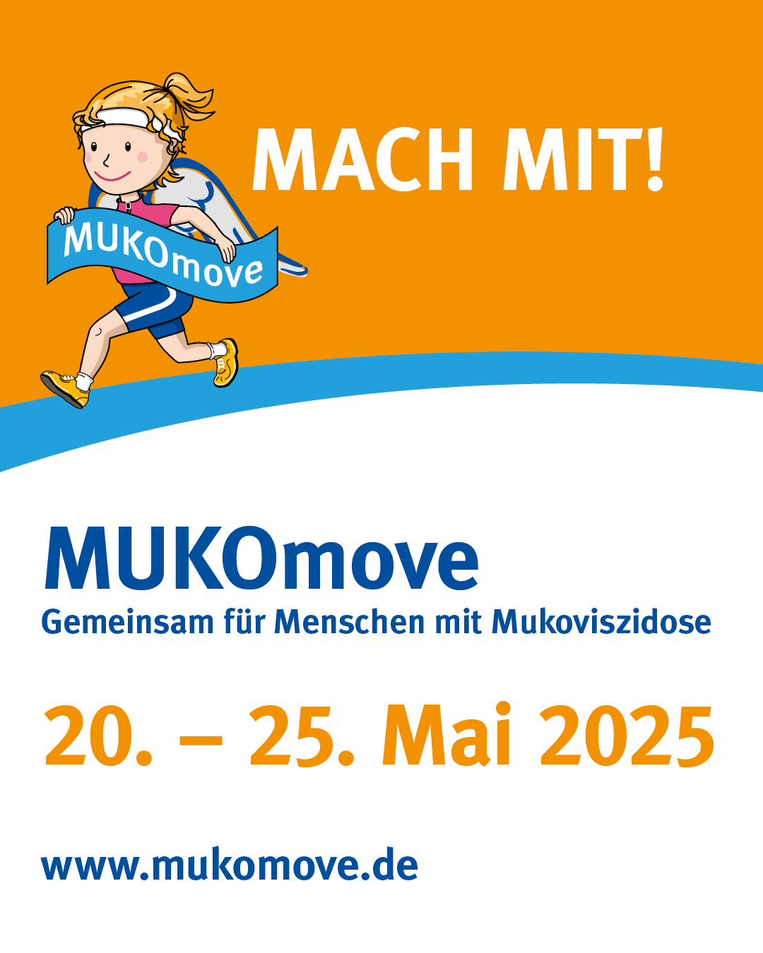 MUKOmove – Mukoviszidose Monat Mai – 60. Jubiläum Mukoviszidose e.V.